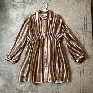 Lee Mathews Zinnia Tunic In Acacia 100% Rami Size US‎ 6 New